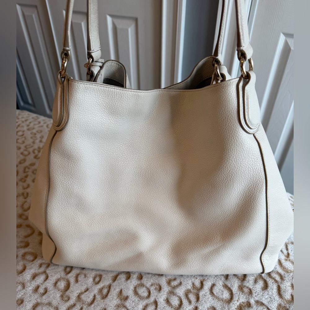 Coach Cream Shoulder Bag Leather 2015 Limited Edition Gold Stud - Picture 6 of 14